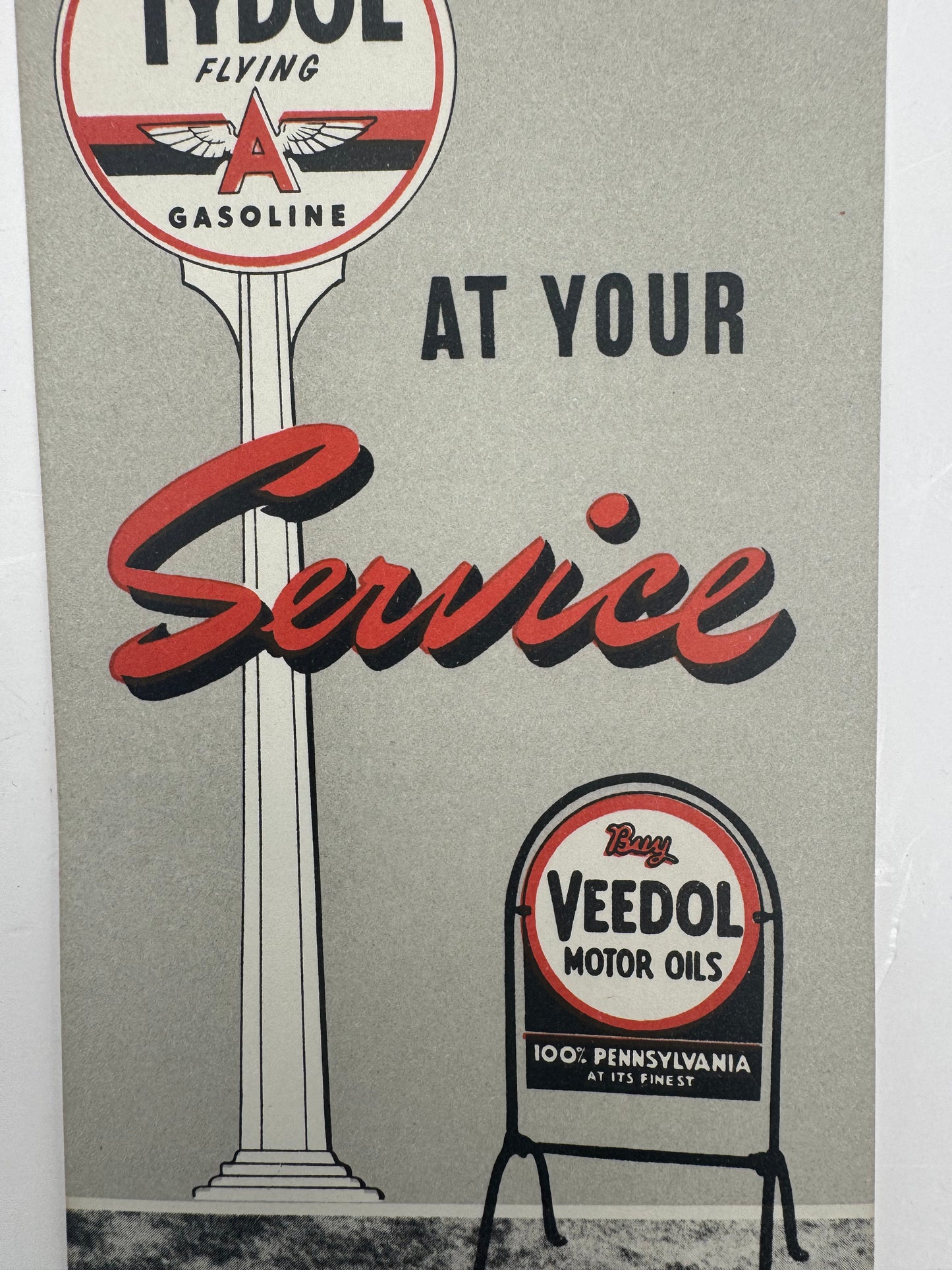 Vintage Tydol Veedol Ink Blotter NOS