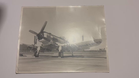Vintage US Marines Jet Photo Black and White Reprint