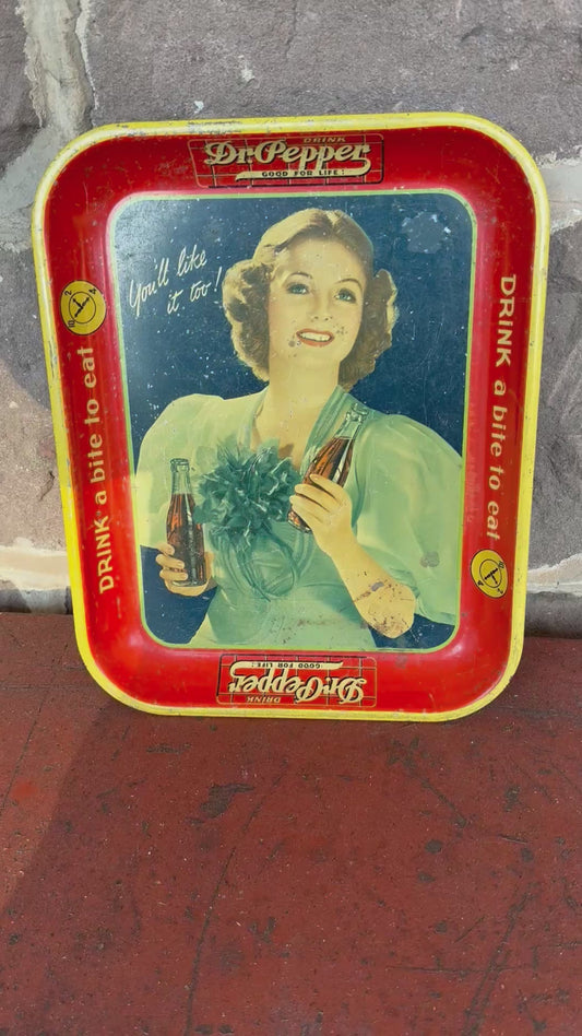 Vintage Dr. Pepper Serving Tray