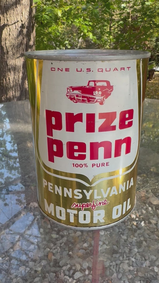 Vintage Oil Can Prize Penn Full Minty