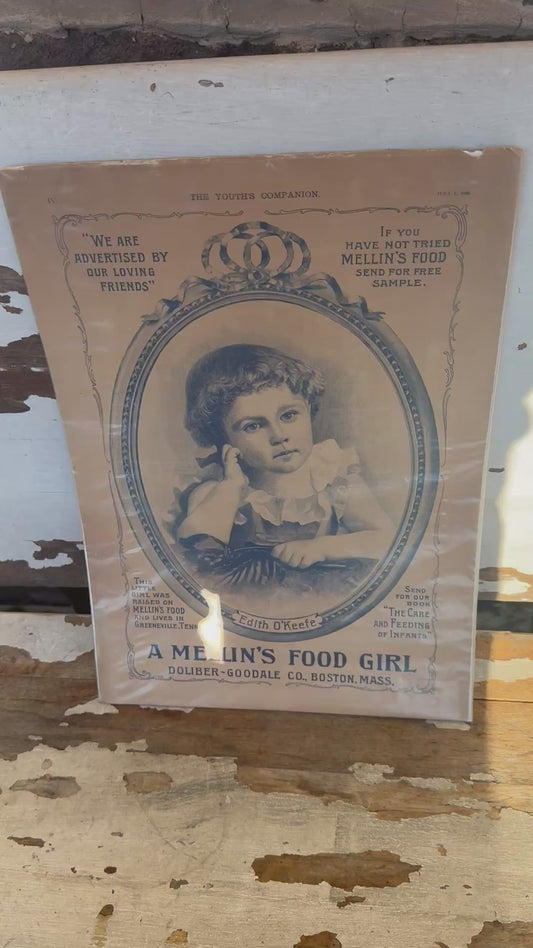 Vintage Food Ad Mellin’s RARE 1896