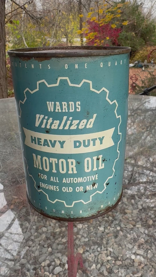 Vintage Oil Can Wards Vitalized Quart Full