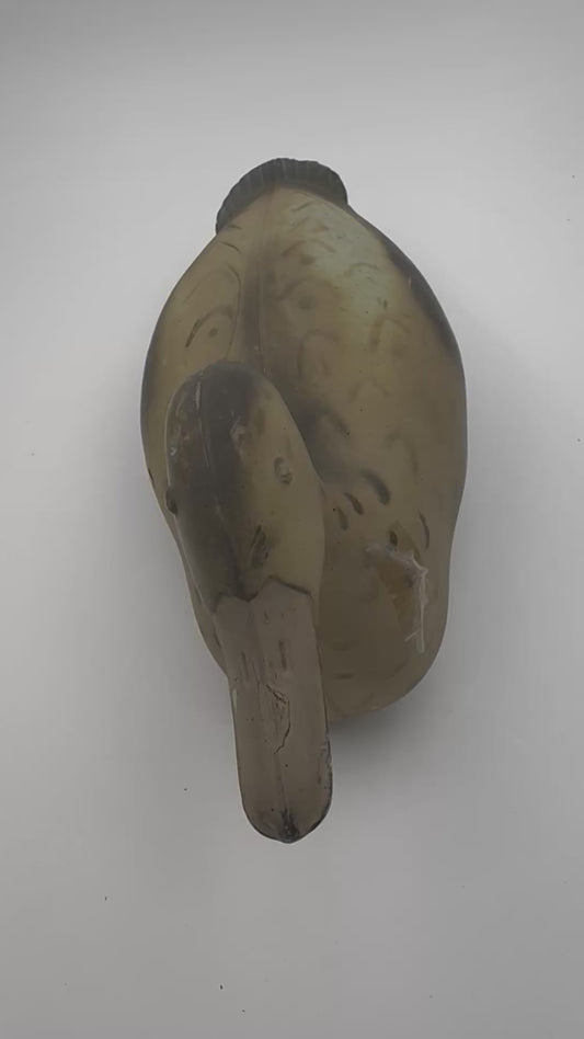 Vintage Duck Decoy Carrylite Glass Eyes Some Wear Noted