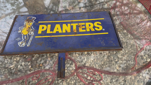 Vintage Planters Peanuts Sign Metal