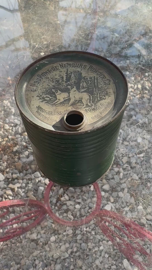 Vintage DuPont Black Powder Can Empty