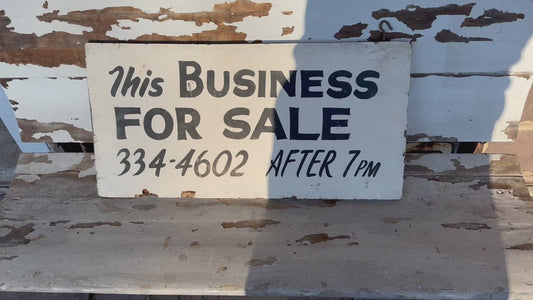 Vintage Wood Sign Business For Sale