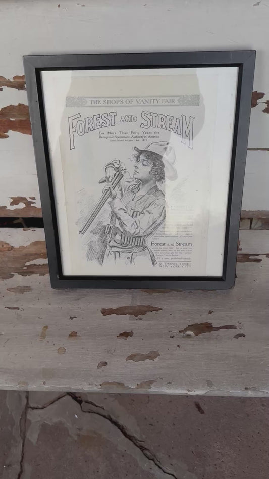 Vintage Annie Oakley Ad Framed 1880s