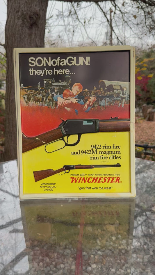 Vintage Winchester Sign Plastic Easel