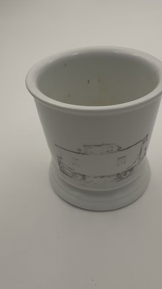 Vintage Shaving Mug Train Caboose Faded